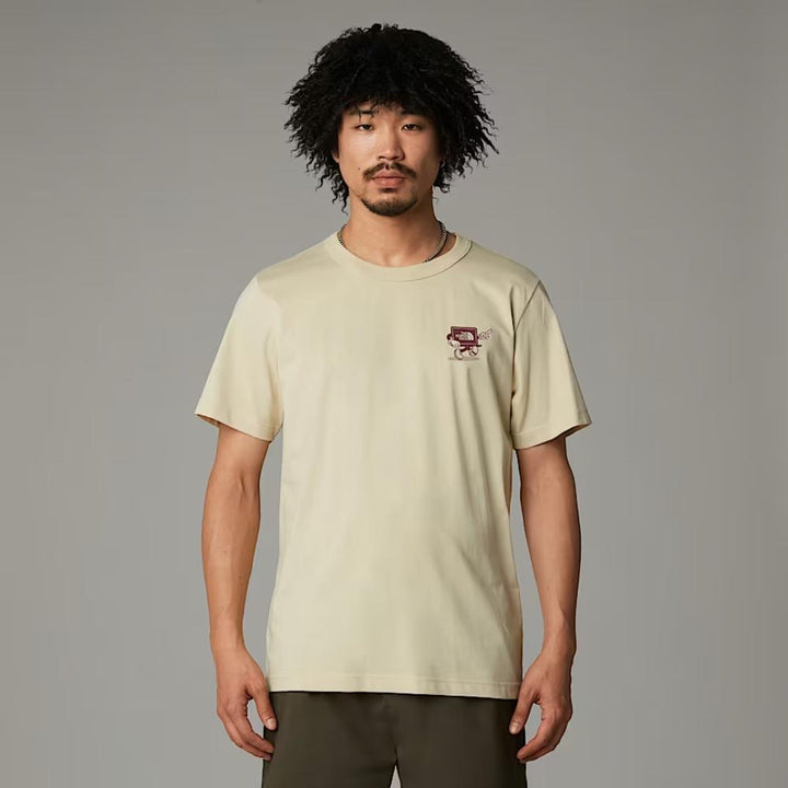 The North Face T-shirt Con Logo Cartoon Rilassata Uomo Gravel