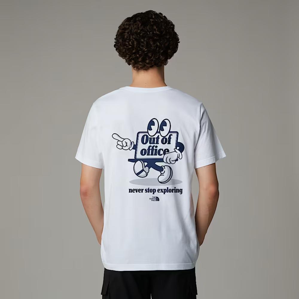 The North Face T-shirt Con Logo Cartoon Rilassata Uomo White
