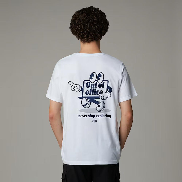 The North Face T-shirt Con Logo Cartoon Rilassata Uomo White