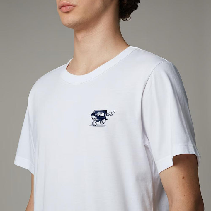 The North Face T-shirt Con Logo Cartoon Rilassata Uomo White