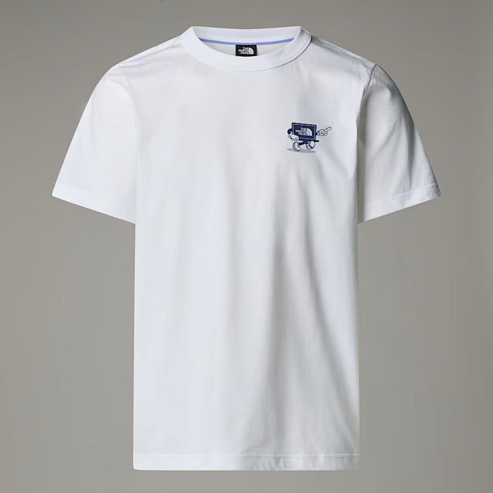 The North Face T-shirt Con Logo Cartoon Rilassata Uomo White
