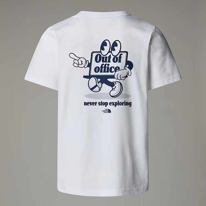 The North Face T-shirt Con Logo Cartoon Rilassata Uomo White