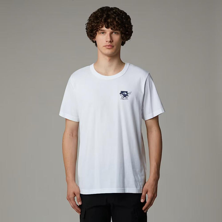 The North Face T-shirt Con Logo Cartoon Rilassata Uomo White