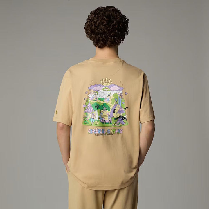 The North Face T-shirt Mountain Cleanup Oversized Uomo Khaki Stone