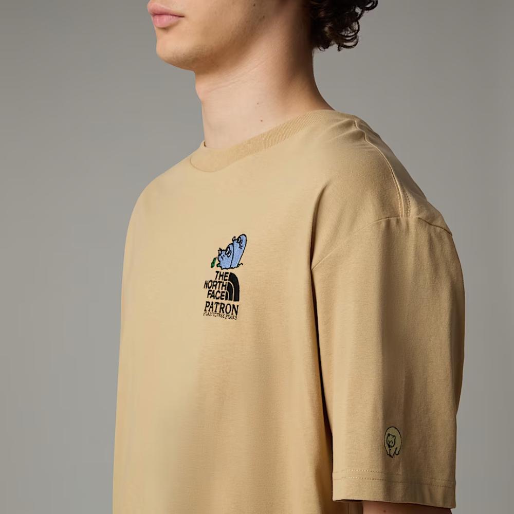 The North Face T-shirt Mountain Cleanup Oversized Uomo Khaki Stone