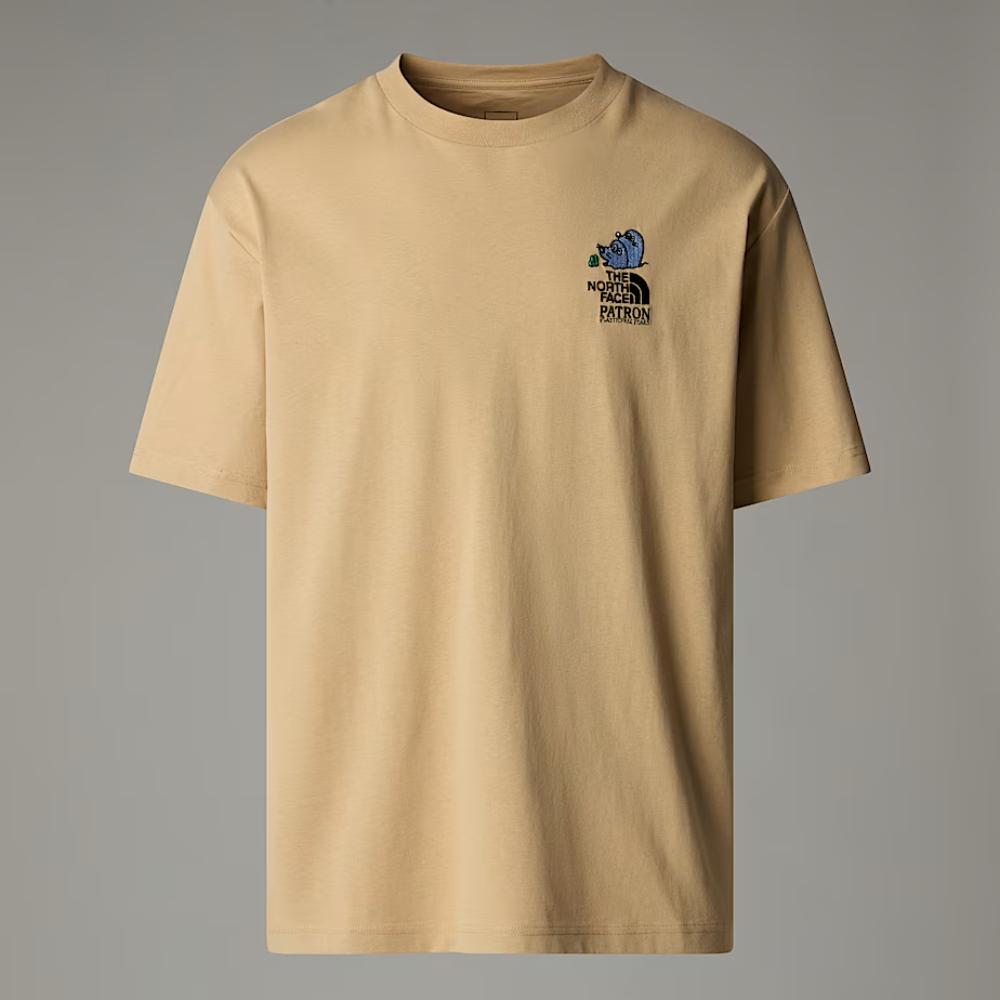 The North Face T-shirt Mountain Cleanup Oversized Uomo Khaki Stone