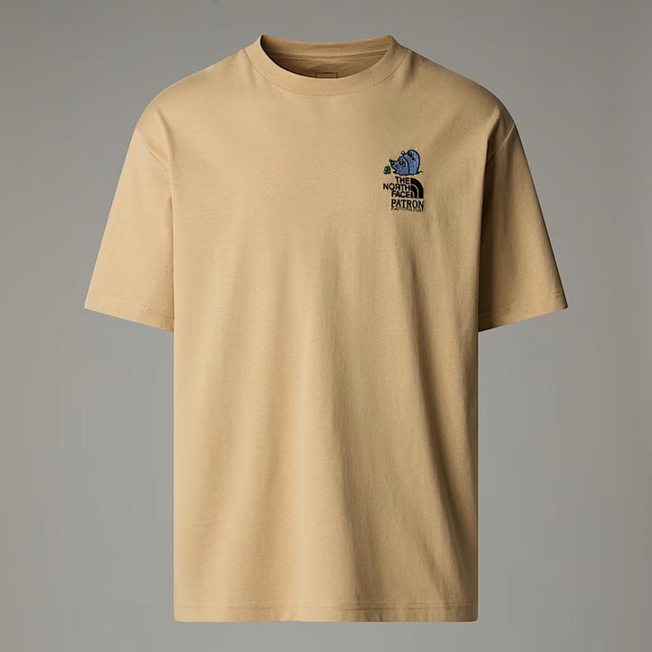 The North Face T-shirt Mountain Cleanup Oversized Uomo Khaki Stone
