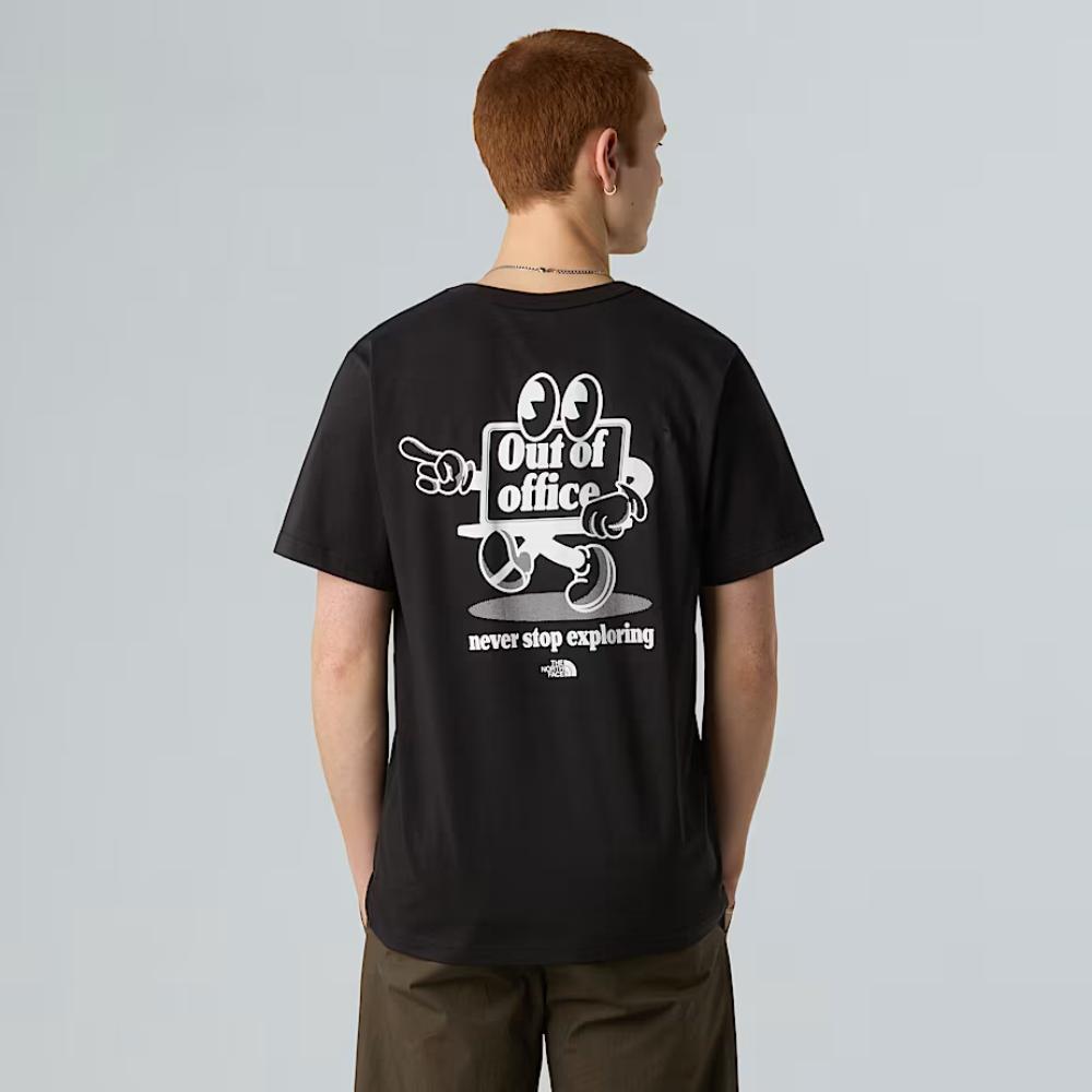 The North Face T-shirt Con Logo Cartoon Rilassata Uomo Black