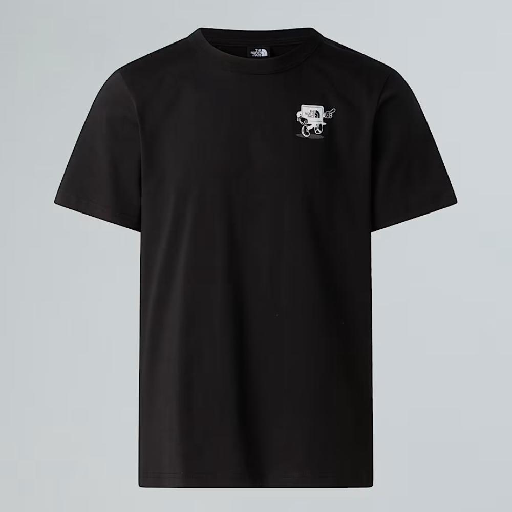 The North Face T-shirt Con Logo Cartoon Rilassata Uomo Black