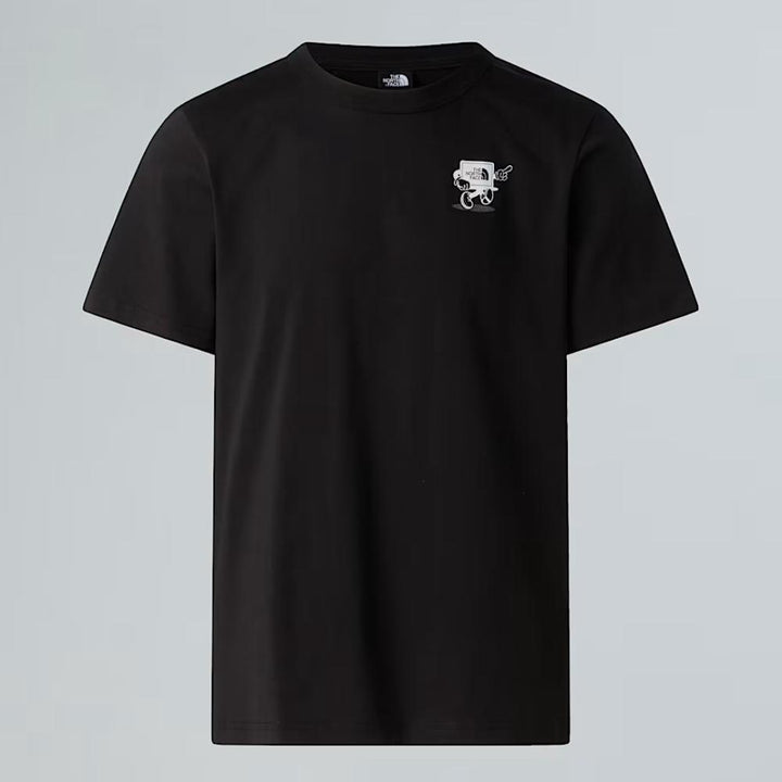 The North Face T-shirt Con Logo Cartoon Rilassata Uomo Black