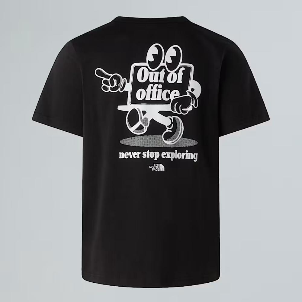 The North Face T-shirt Con Logo Cartoon Rilassata Uomo Black