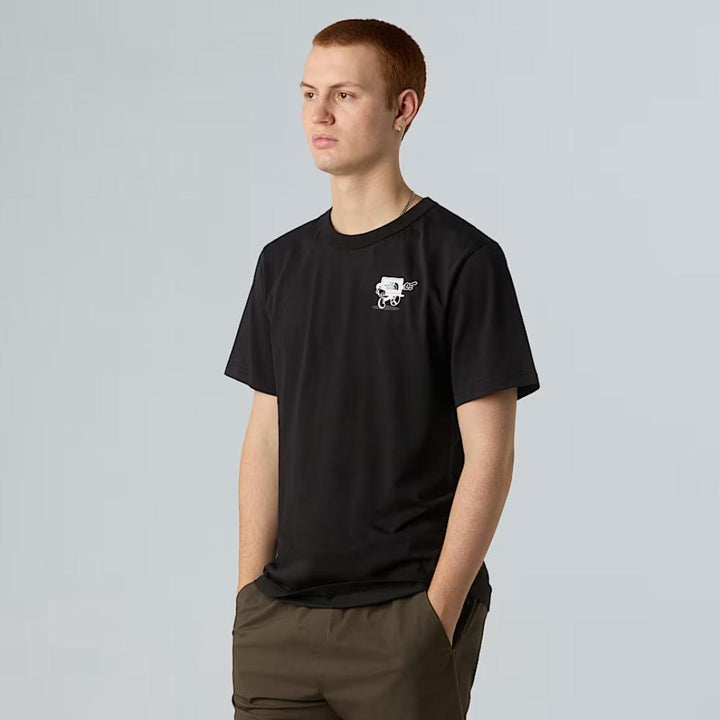 The North Face T-shirt Con Logo Cartoon Rilassata Uomo Black