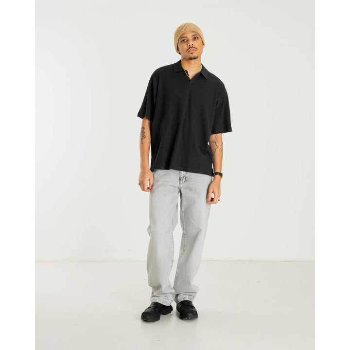 Woodbird Moul Terry Polo Uomo Black