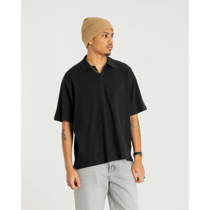 Woodbird Moul Terry Polo Uomo Black