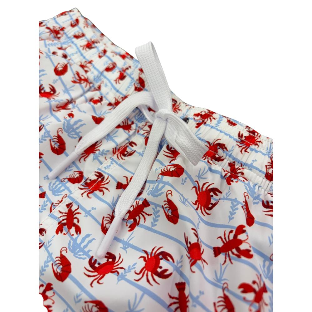 Alley Docks Costume Bianco e Azzurro Con Granchi e Gamberi Uomo