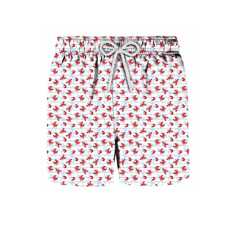 Alley Docks Costume Bianco e Azzurro Con Granchi e Gamberi Uomo