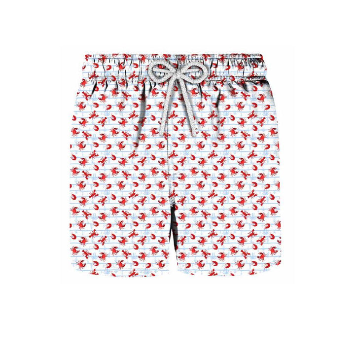 Alley Docks Costume Bianco e Azzurro Con Granchi e Gamberi Uomo