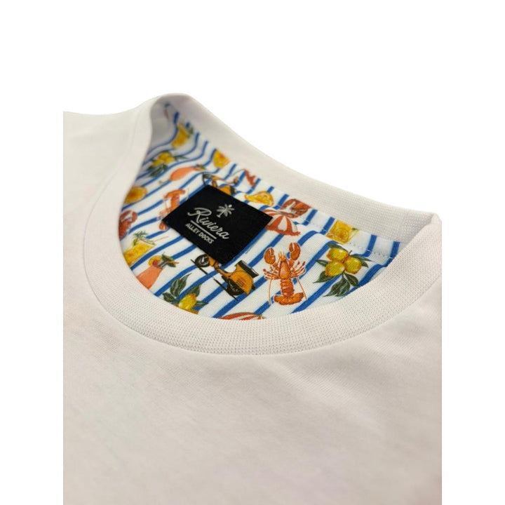 Alley Docks T-shirt Optical White Stampa "Saint Tropez" Uomo