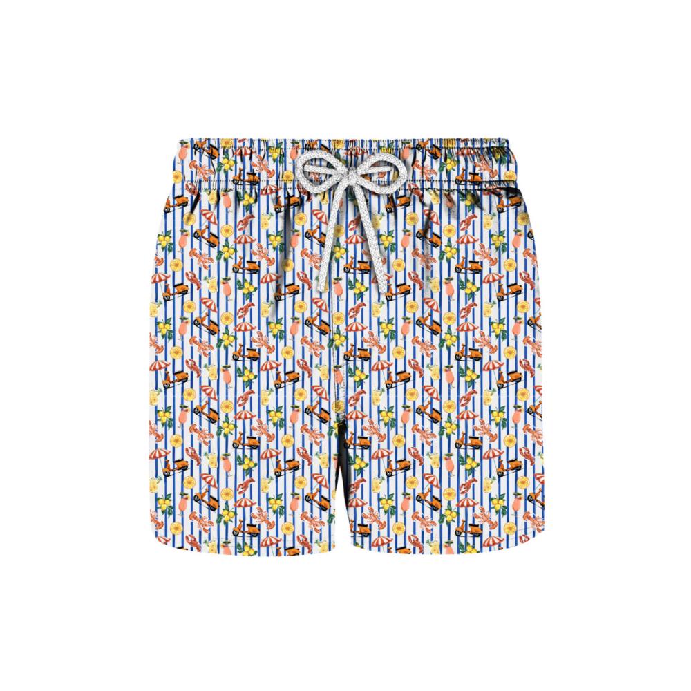 Alley Docks Costume Bianco e Blu con Aragoste e Spritz Uomo