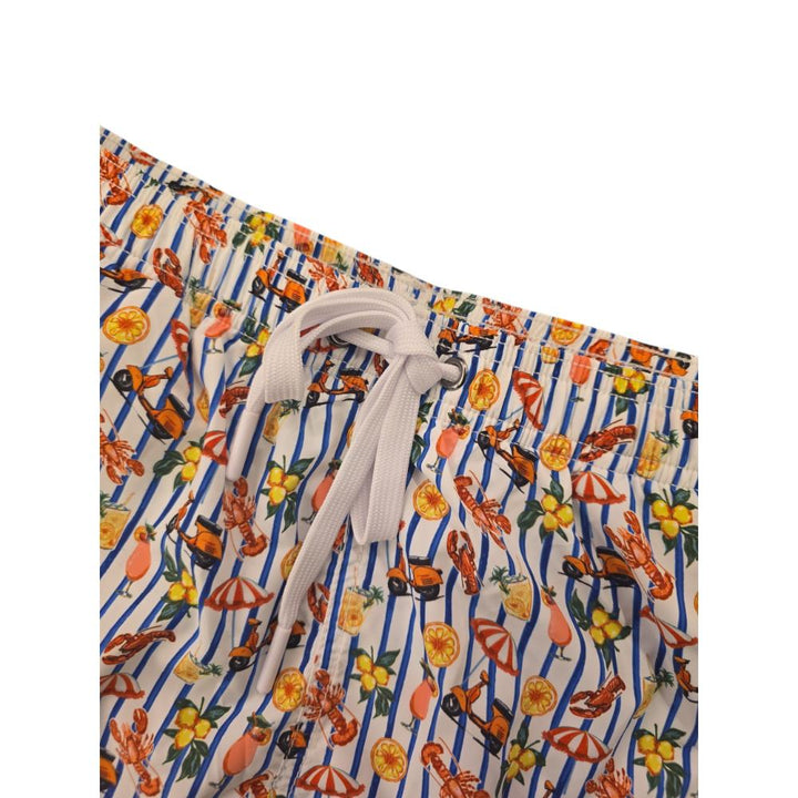 Alley Docks Costume Bianco e Blu con Aragoste e Spritz Uomo