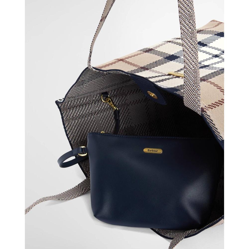 Barbour Borsa Tote Grande In Tartan Layla Rosewood Tartan Donna