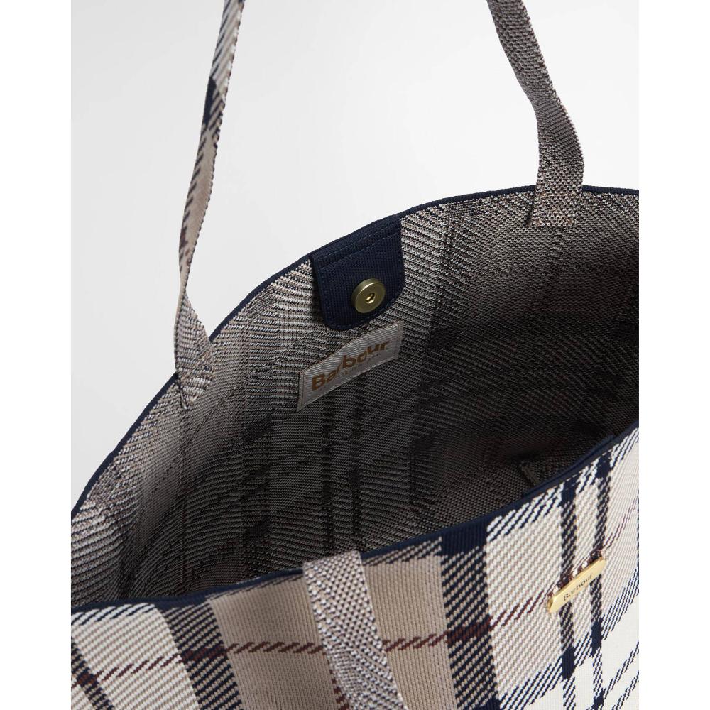Barbour Borsa Tote Grande In Tartan Layla Rosewood Tartan Donna
