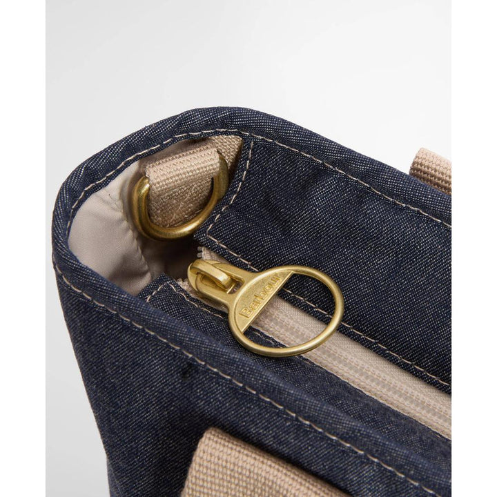 Barbour Mini Borsa Tote In Denim Mya Indigo Donna