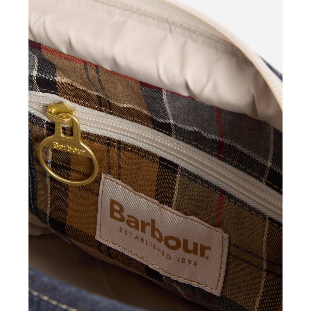 Barbour Mini Borsa Tote In Denim Mya Indigo Donna