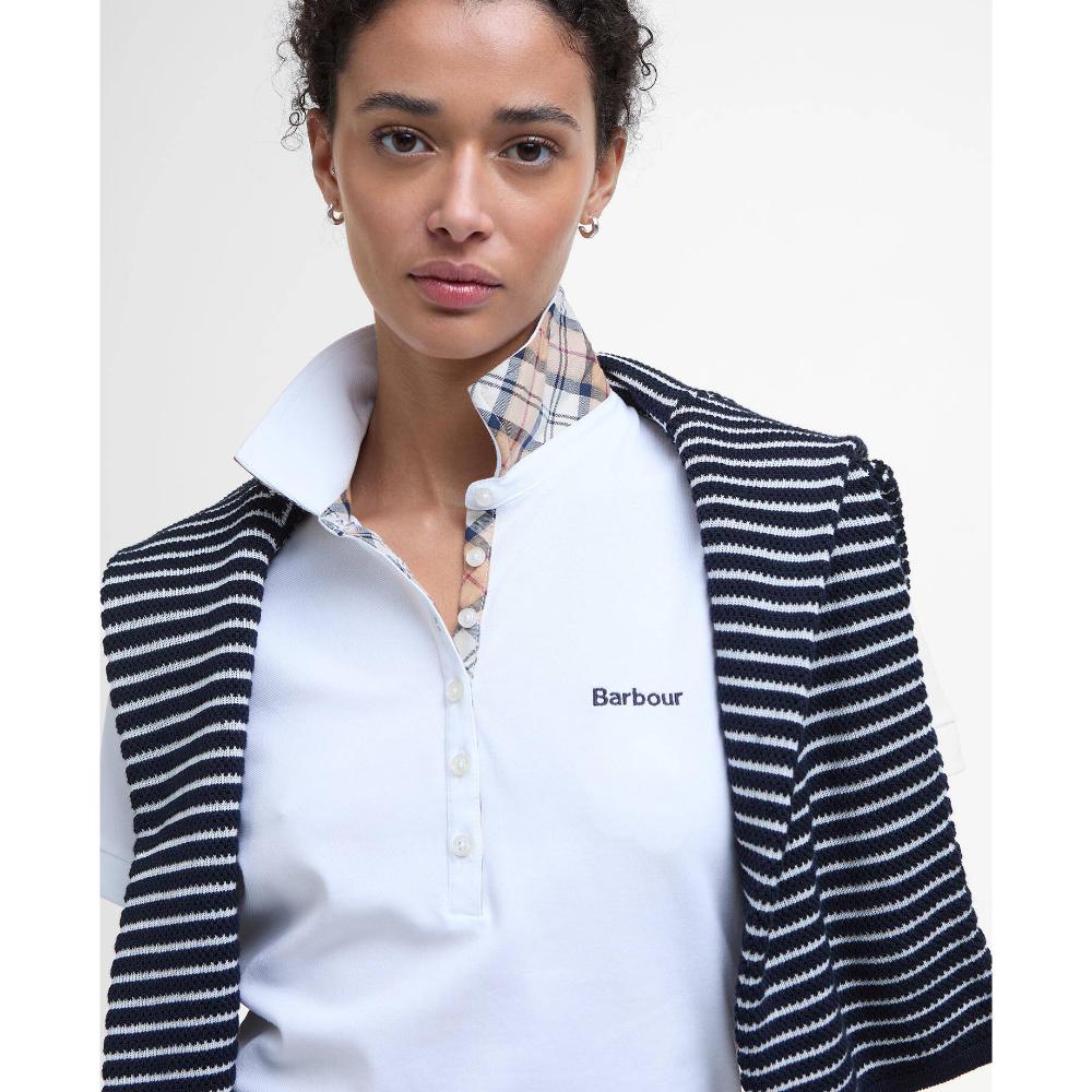 Barbour Maglia Portsdown White Donna