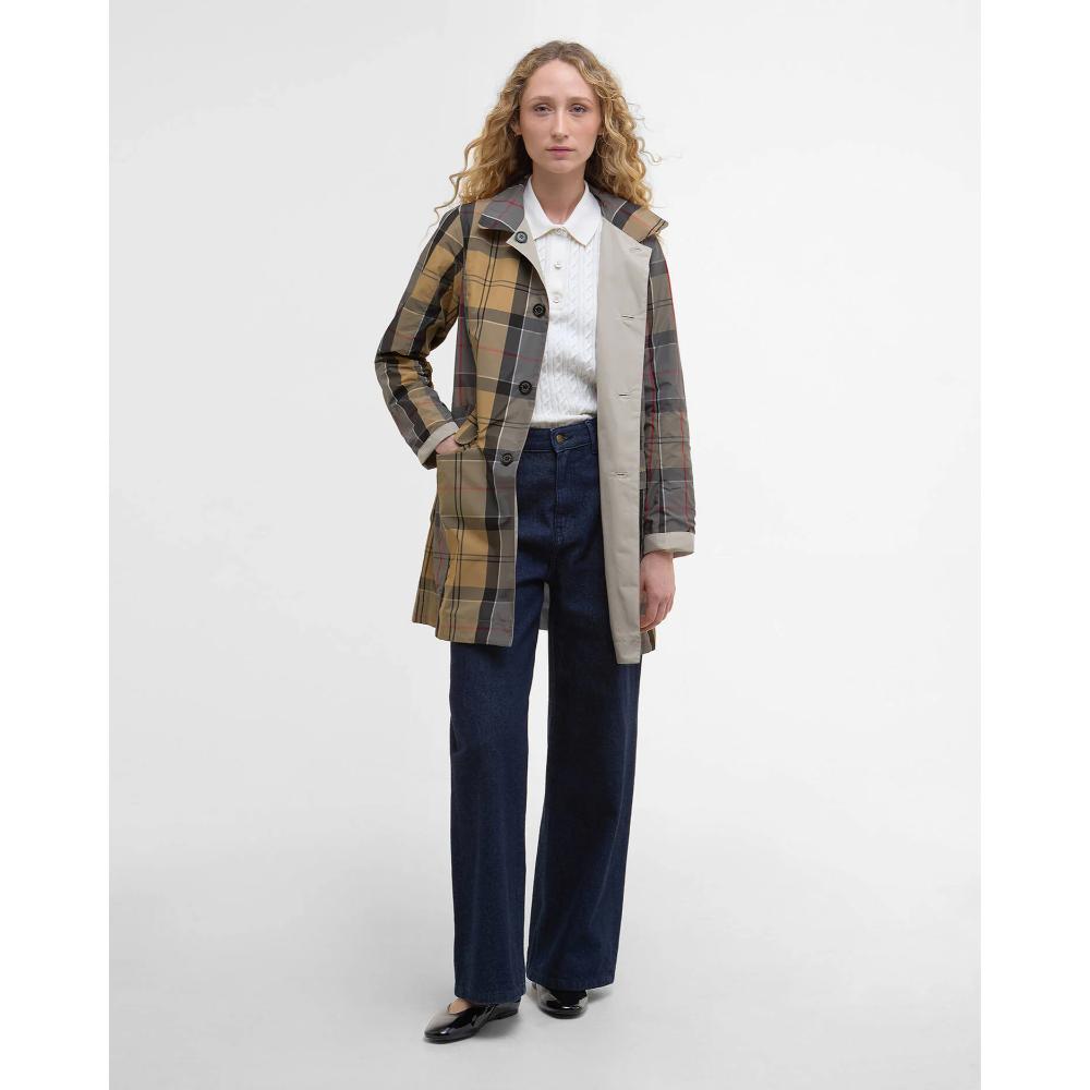 Barbour Giacca Impermeabile Reversibile Babbity Mist Dress Donna
