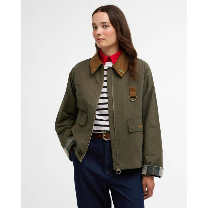 Barbour Giacca Antipioggia Spey Icons Ivy Green Ancient Donna