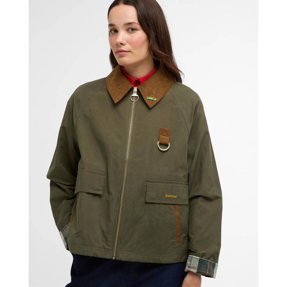 Barbour Giacca Antipioggia Spey Icons Ivy Green Ancient Donna