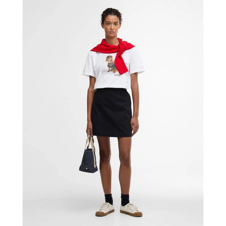 Barbour T-shirt Marine White Donna