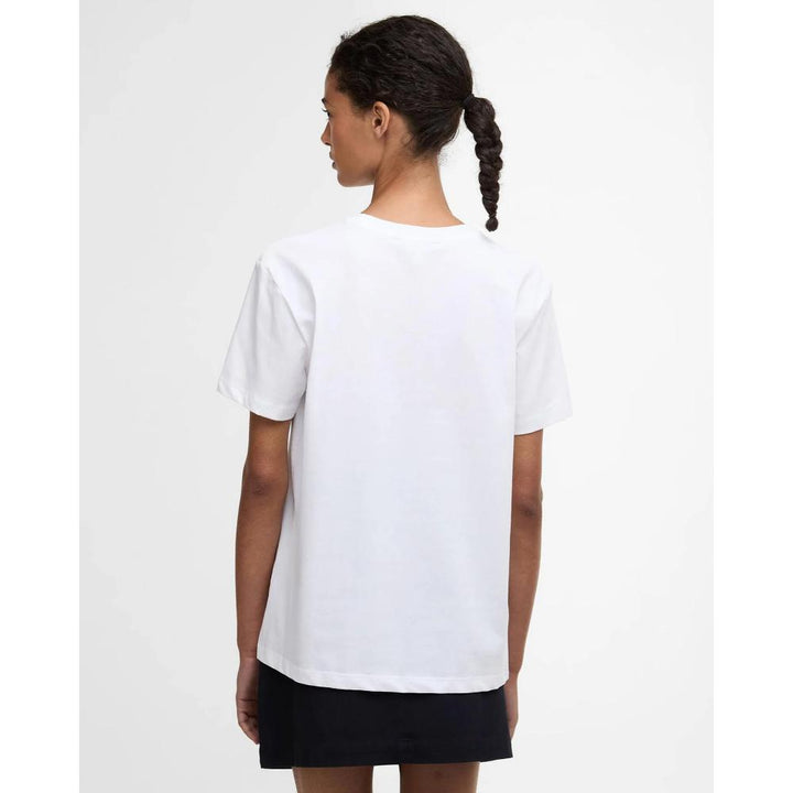 Barbour T-shirt Marine White Donna