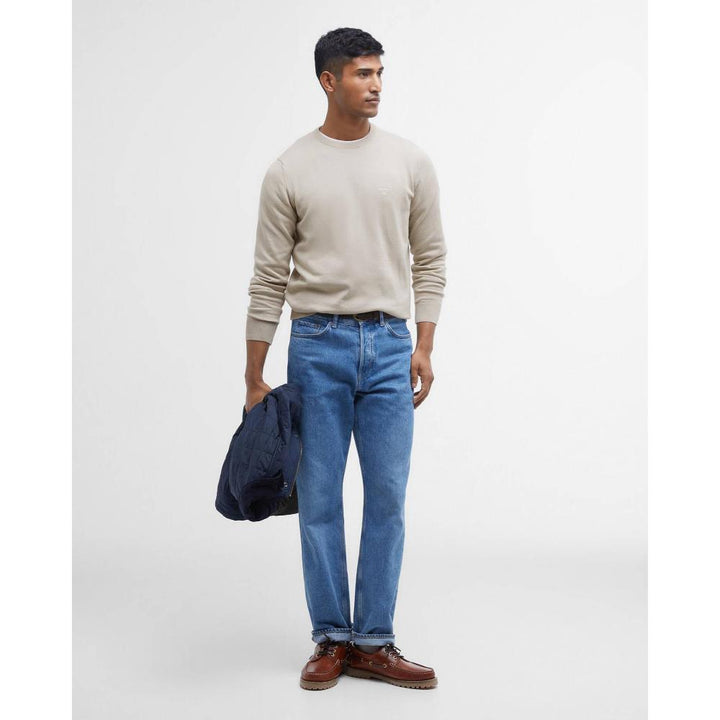 Barbour Maglione Girocollo In Cotone Pima Mist Uomo