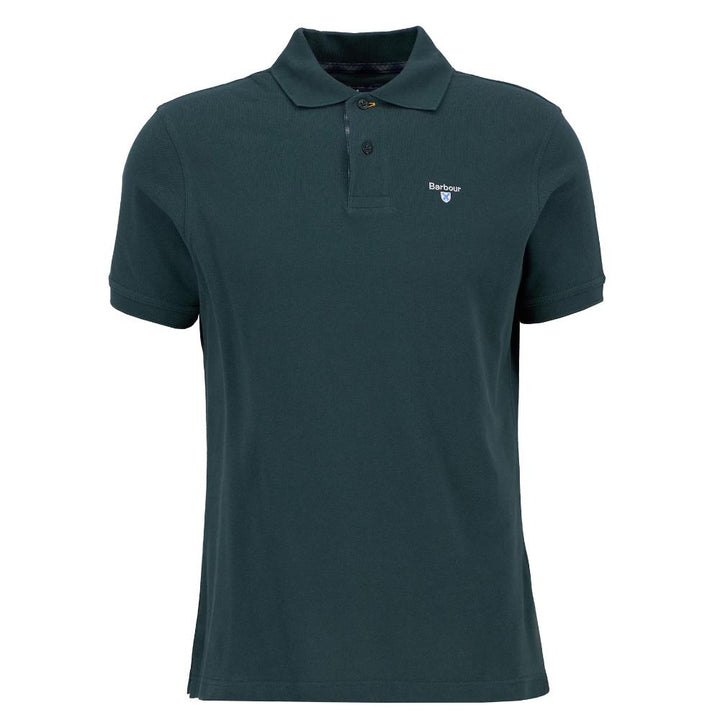 Barbour Tartan Pique Polo Green Gables Uomo