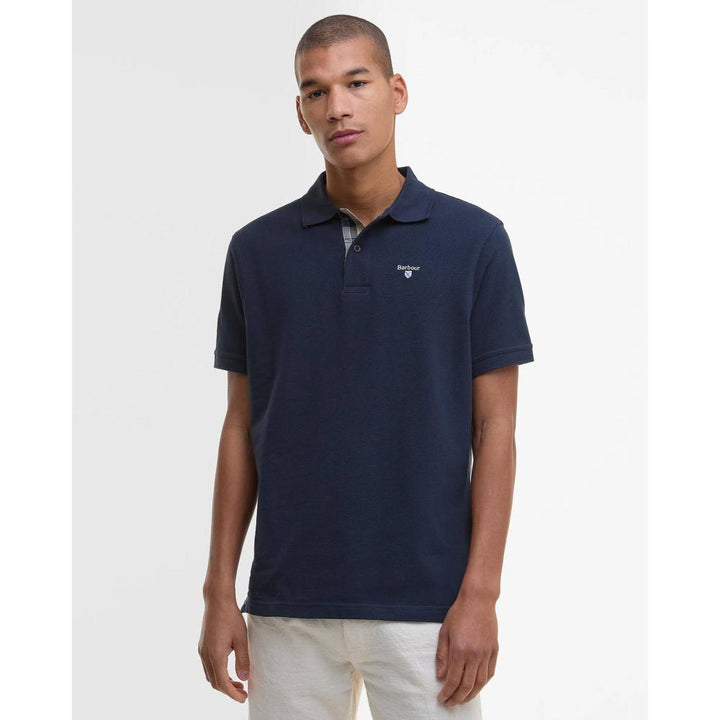 Barbour Tartan Pique Polo New Navy Uomo