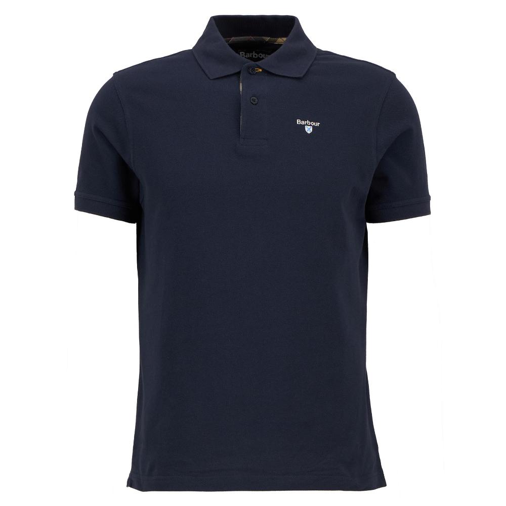 Barbour Tartan Pique Polo New Navy Uomo