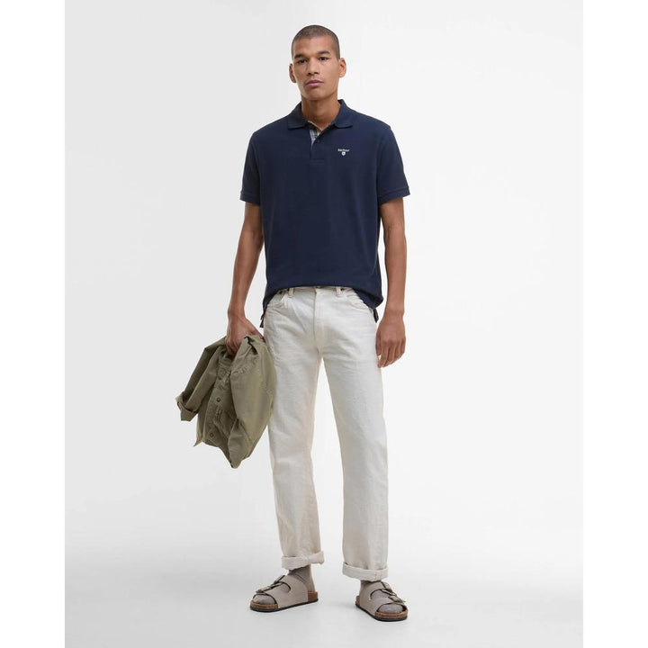 Barbour Tartan Pique Polo New Navy Uomo