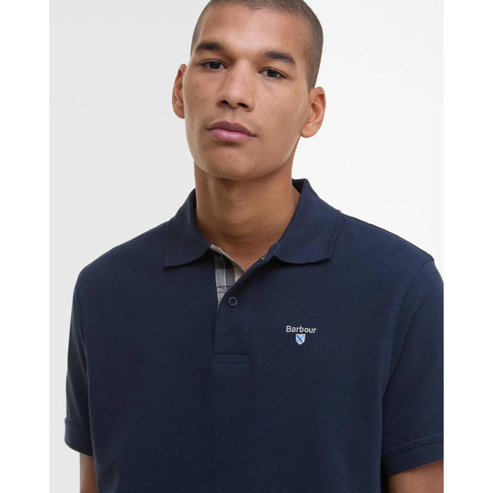 Barbour Tartan Pique Polo New Navy Uomo