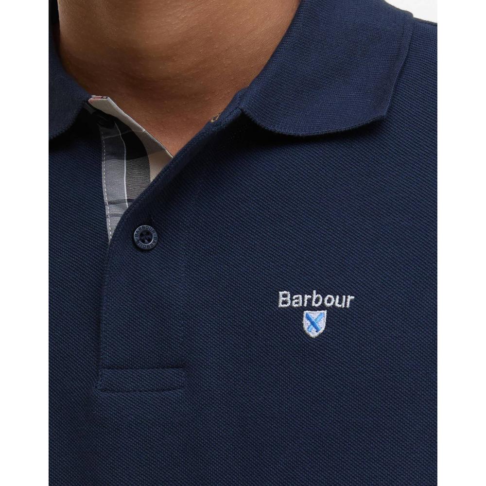 Barbour Tartan Pique Polo New Navy Uomo