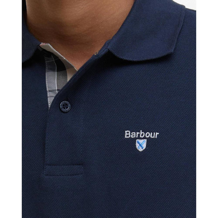 Barbour Tartan Pique Polo New Navy Uomo