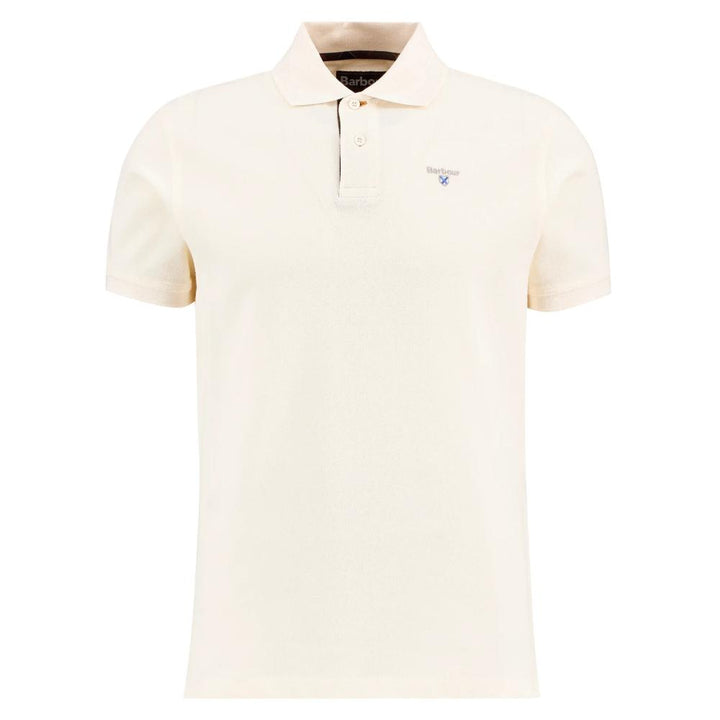Barbour Tartan Pique Polo Whisper White Classic Uomo