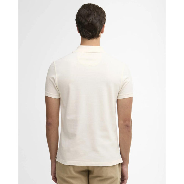 Barbour Tartan Pique Polo Whisper White Classic Uomo