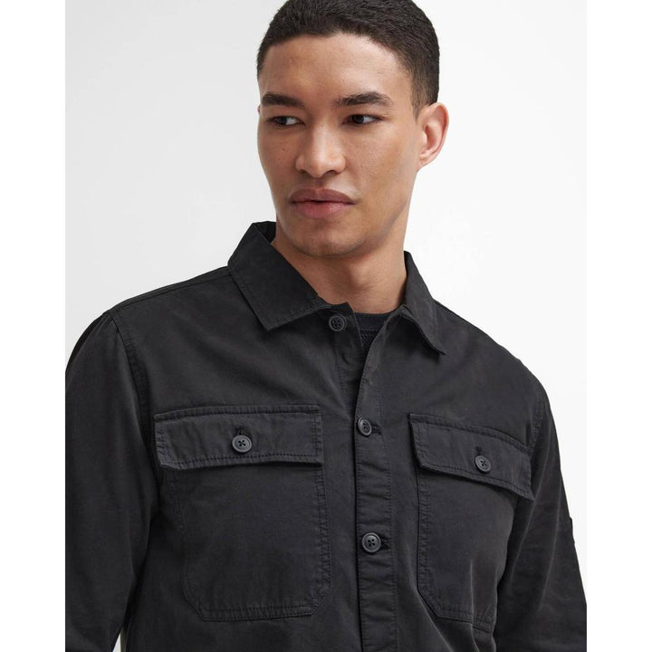Barbour Overshirt Arlo Classic Black Uomo