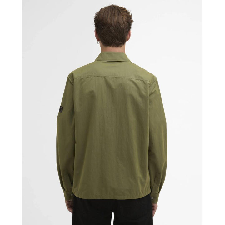 Barbour Overshirt Warren Burnt Olive Uomo