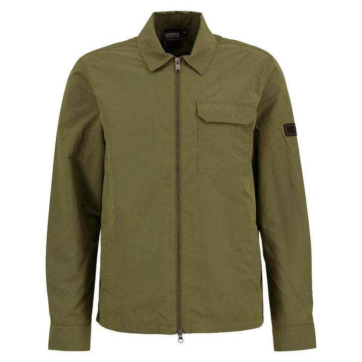 Barbour Overshirt Warren Burnt Olive Uomo