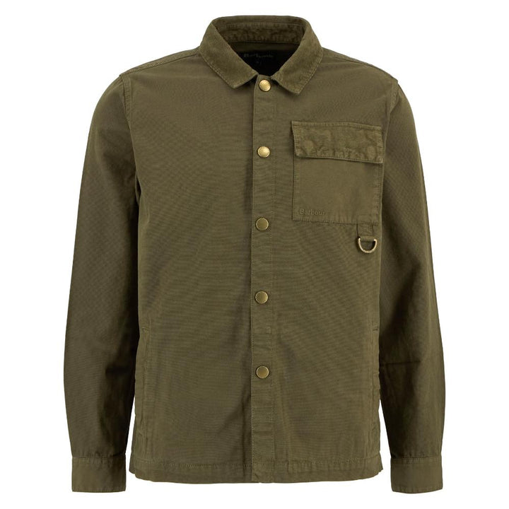 Barbour Overshirt Declan con Lavorazione Patchwork Ivy Green Uomo