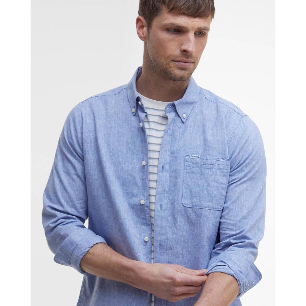 Barbour Camicia Sartoriale Nelson Classic Blue Uomo