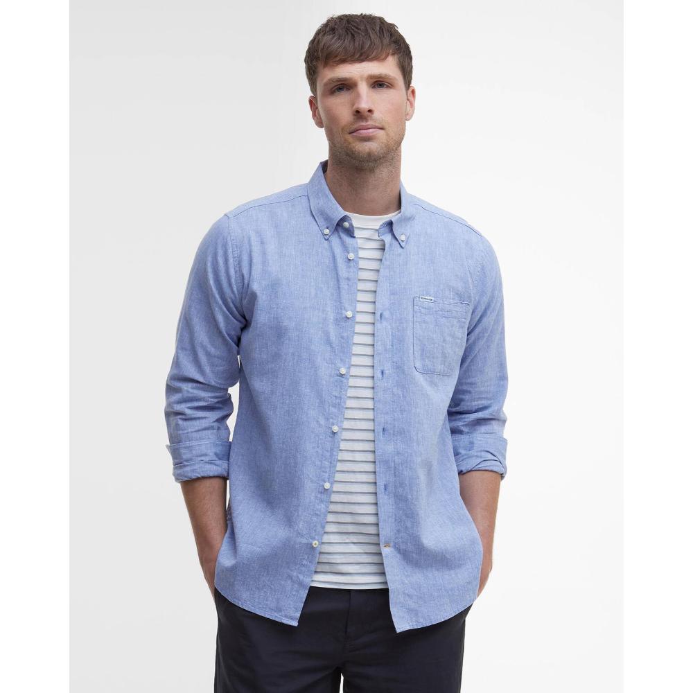 Barbour Camicia Sartoriale Nelson Classic Blue Uomo